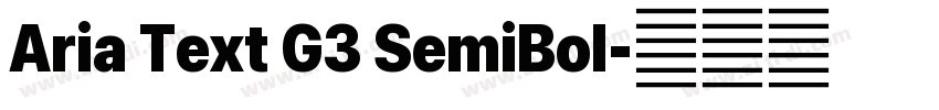 Aria Text G3 SemiBol字体转换